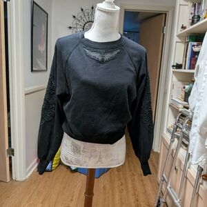 Paige Black Embroidered Sweatshirt